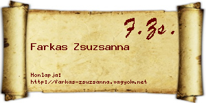Farkas Zsuzsanna névjegykártya